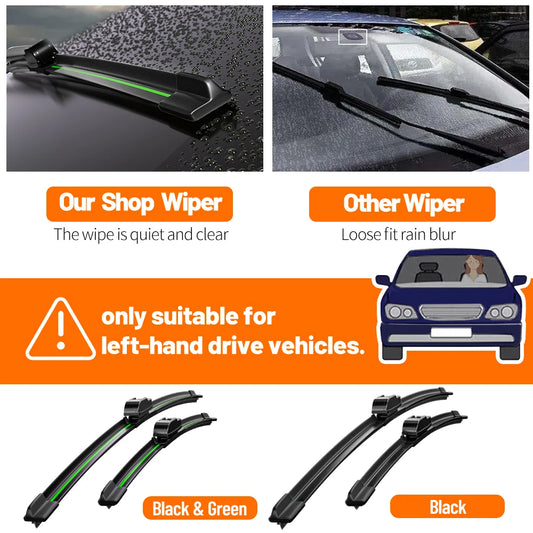 2 stuks voor Honda UR-V URV UR V 2017-2023 ruitenwisserbladen