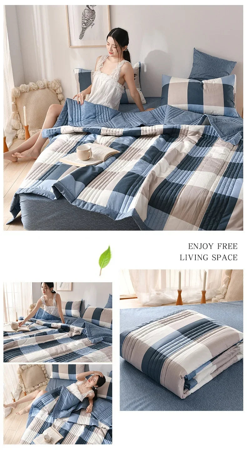 Duvet for Summer Double Bed Linen Quilted Bedspread 150X200