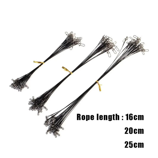 FTK 20PCS 16cm 20cm 25cm Anti-bite Steel Wire Leader