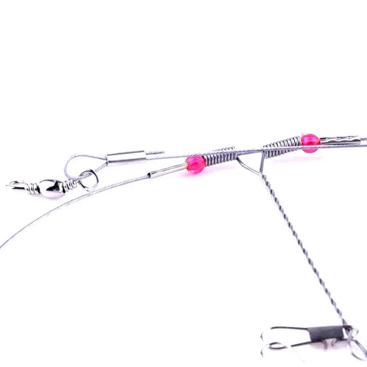 Stainless Steel Fishing Rigs Wire Leader Rope Line Swivel