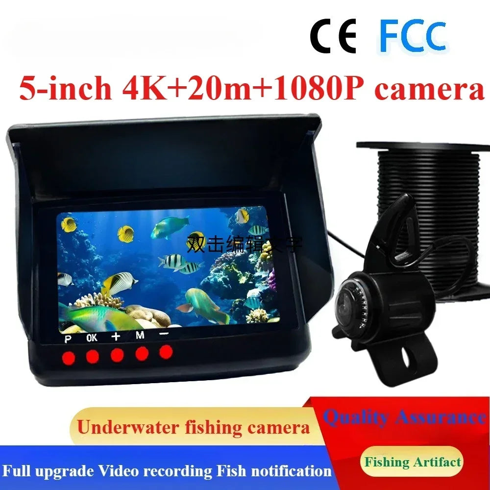 5-inch 4K underwater fishing camera