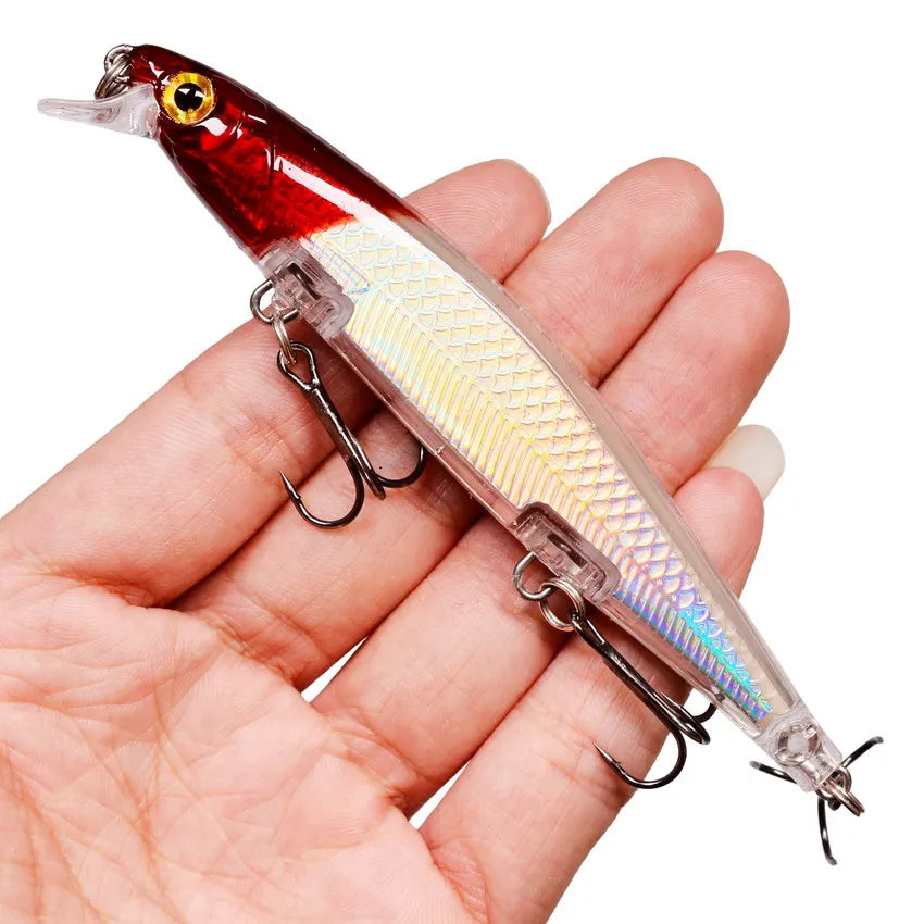 Fishing Lures 11cm 12.5g Sinking Minnow Wobblers Plastic Artificial Baits With 3 Hook For Bass Pike Carp Swimbait Fishing Tackle