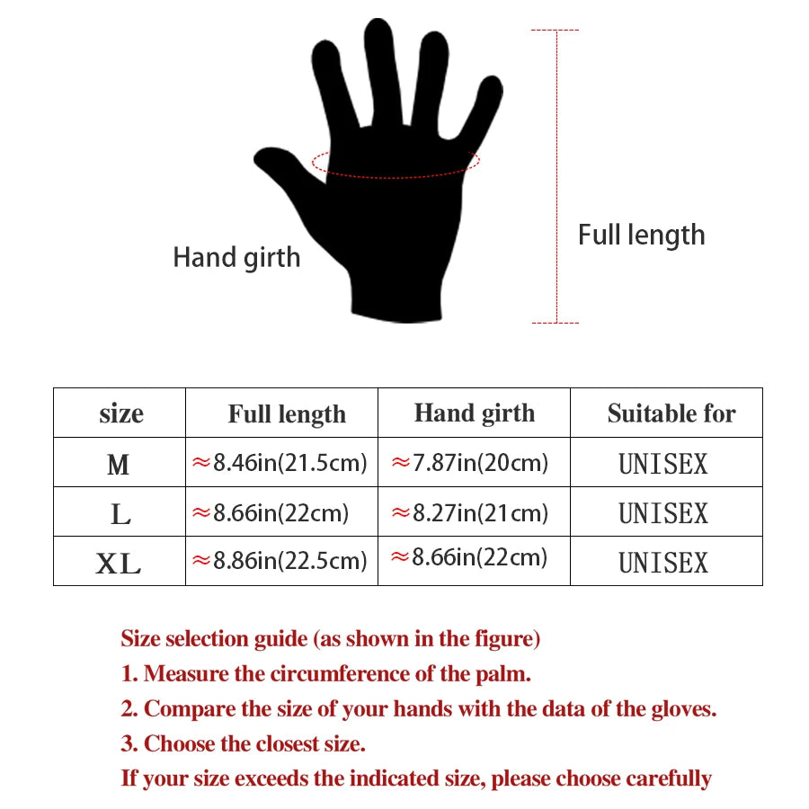 Cycling gloves for warmth, winter skiing, men's and women's cold and waterproof