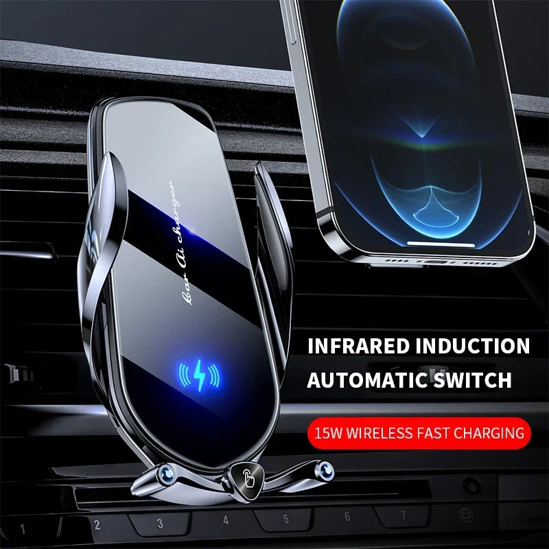 Car Phone Holder 15W Wireless Fast Charger Magnetic