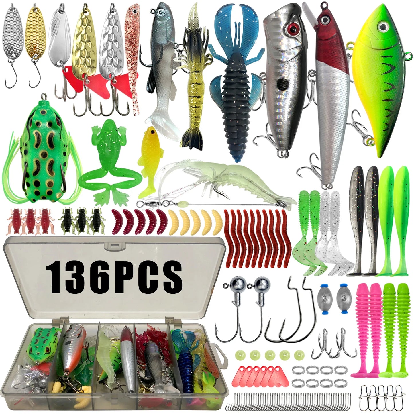 Fishing 86/88/136/149/366pcs Fishing Lure Kit