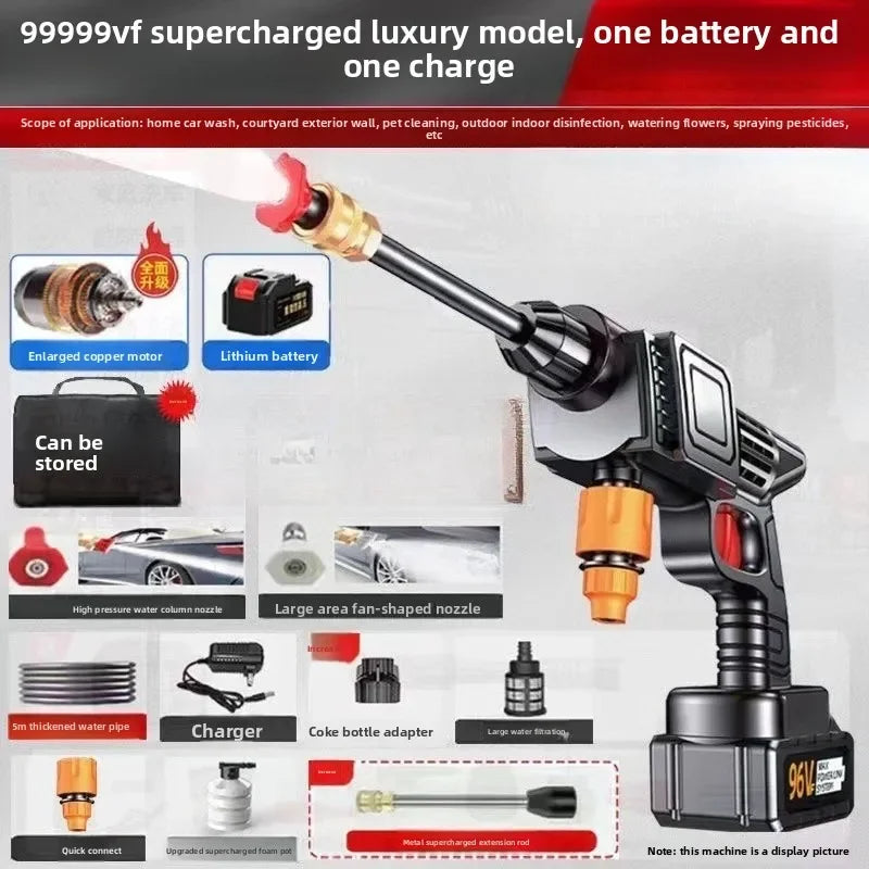 High Pressure Water Gun Wireless Car Washing Machine