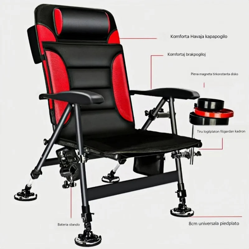 Outdoor Retractable Fishing Chair Portable Fishing