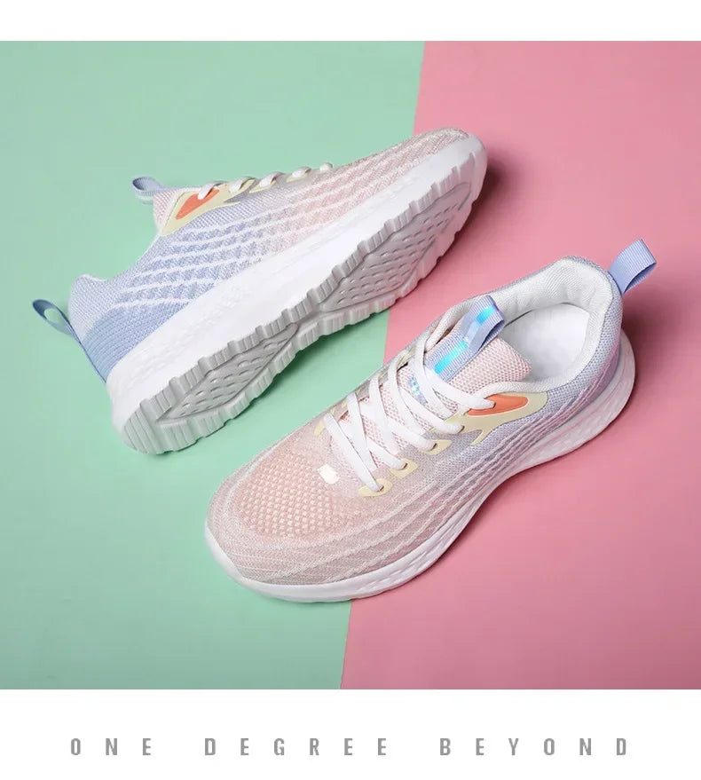 Women's Sports Shoes Spring 2025 New Knitted Casual Fashionable