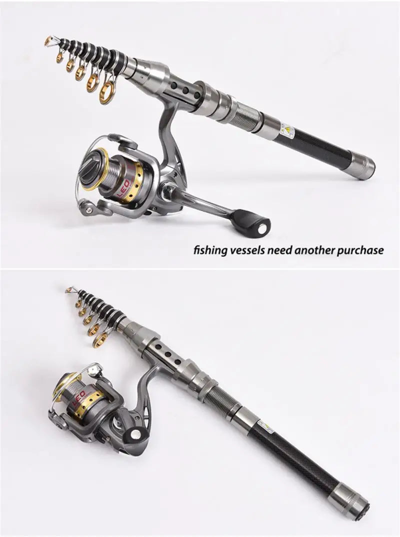 Fishing Rod Combo 1.5-2.4M Telescopic Fishing Rod