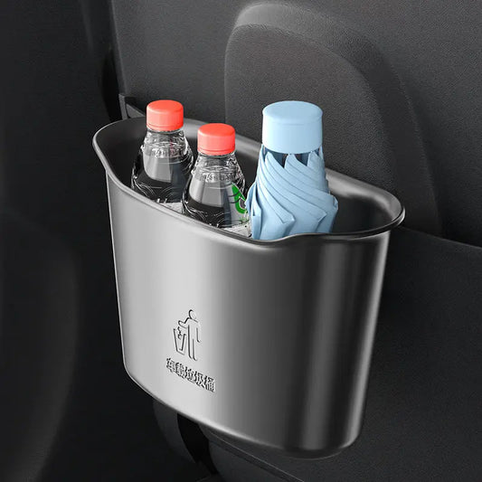 Car trash can, door hanging storage bucket, multi-functional front car umbrella