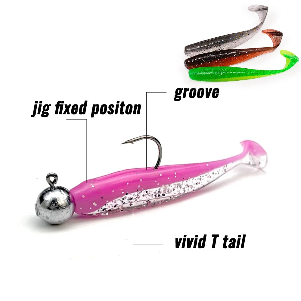 10PCS Soft Lure 5.5cm 7cm 10cm