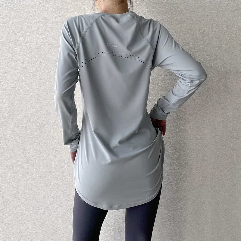 Yogakleding met lange mouwen voor dames  Sportkleding
