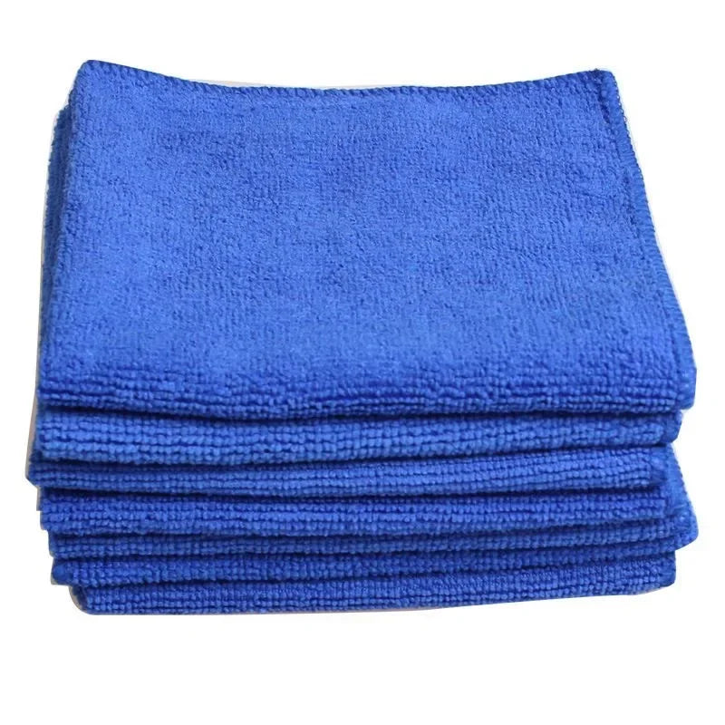 200pcs Microfiber Towels Car Wash Drying Cloth Blue Car Care