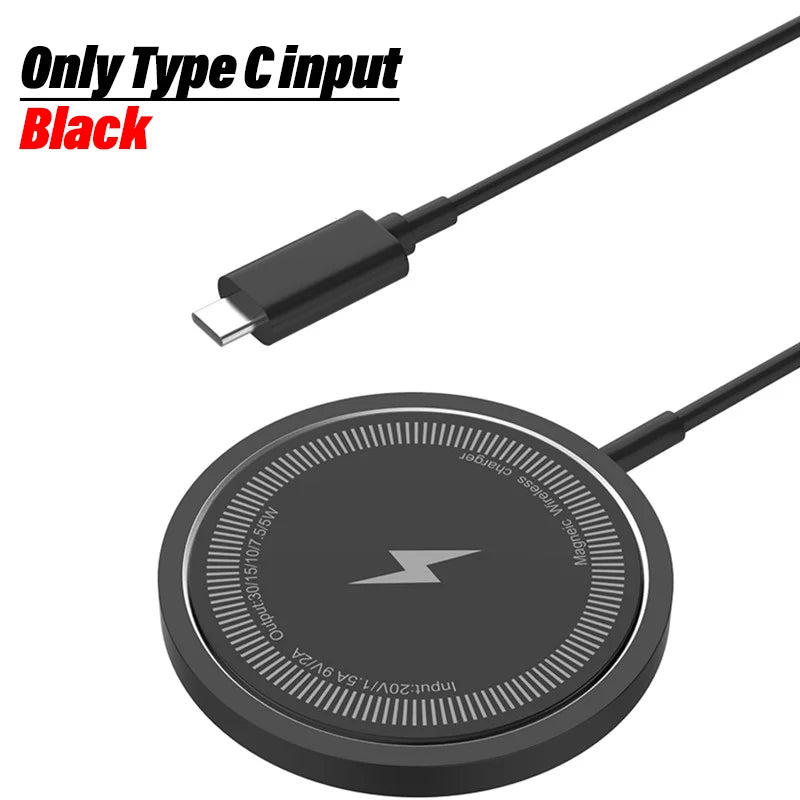 30W magnetische draadloze oplader PD Type C USB