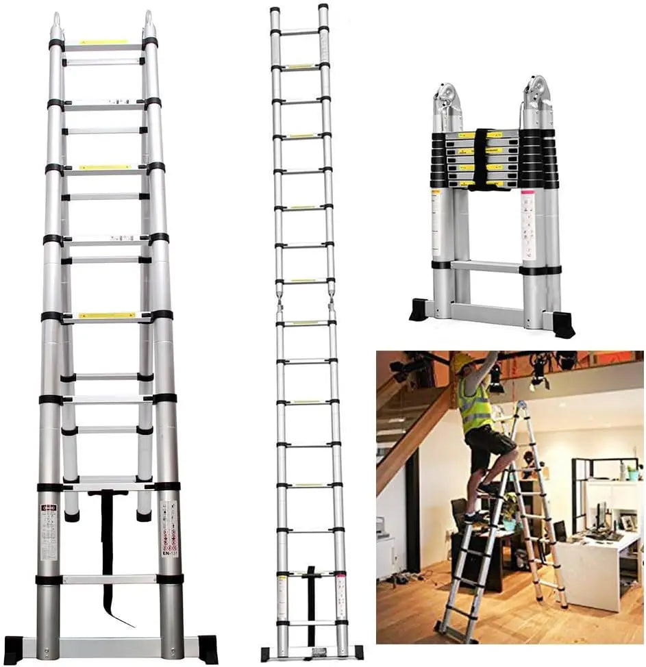 Ladder A Frame Telescopic Ladder 3.8m
