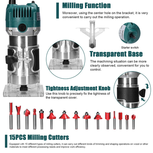 Woodworking Electric Trimmer Multifunctional