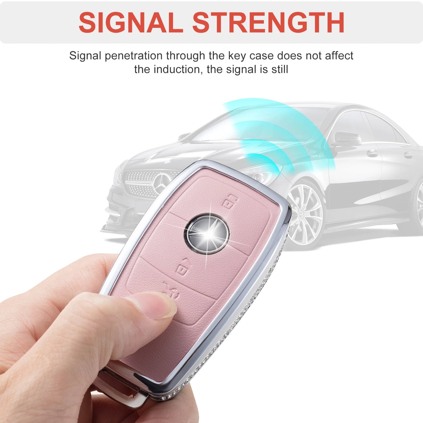 for Mercedes Benz Key Fob Cover with Keychain,
