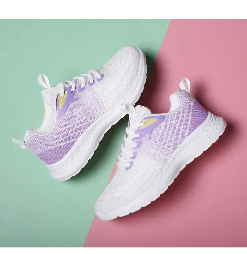 Women's Sports Shoes Spring 2025 New Knitted Casual Fashionable