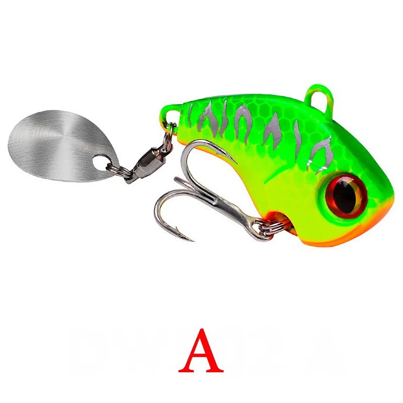 Fishing Lures Wobble Rotating Metal Vib Vibration