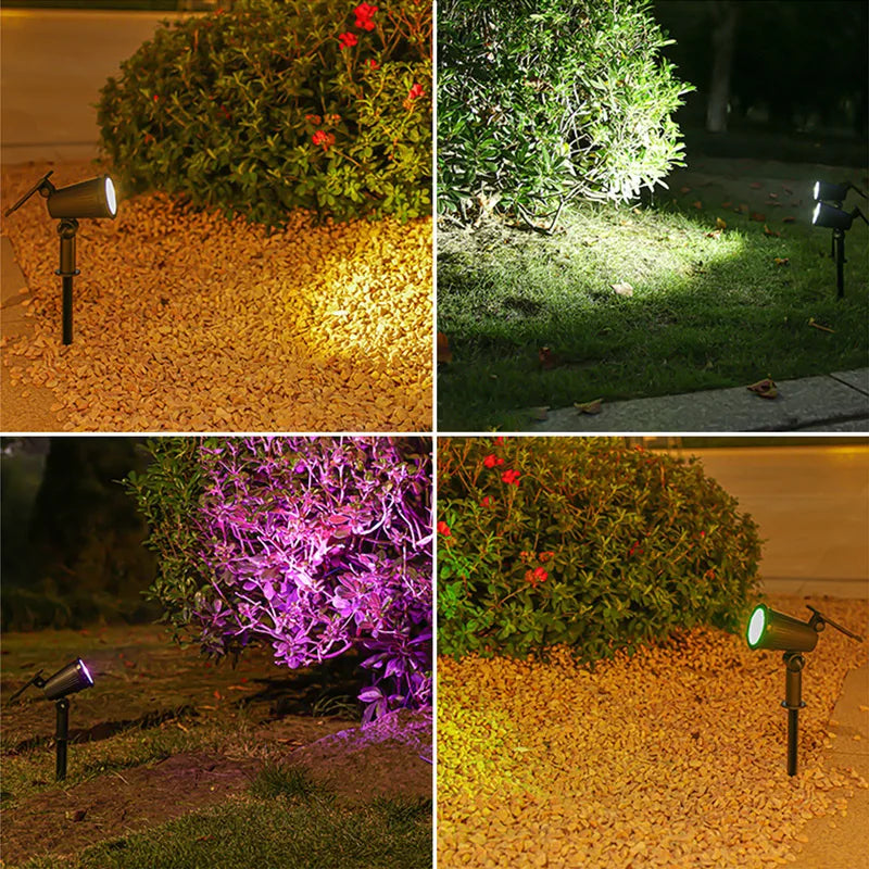 9LEDs Solar Spotlights, Outdoor Light Control,
