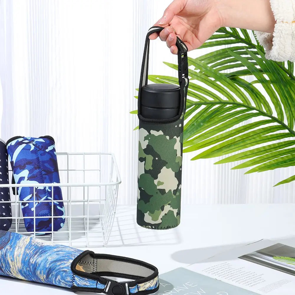 1Pcs Sport Water Bottle Cover Case with Shoulder