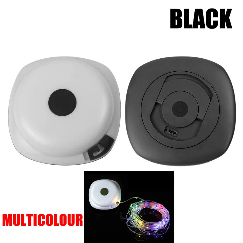 USB Rechargeable Camping Light 10meter Light String Outdoor Tent Light RGB Atmosphere Light XTE LED Flashlight with Magnet Hook