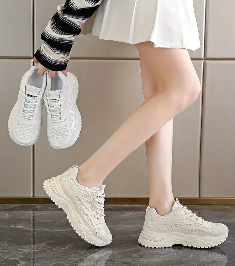 Sneakers Shoes for Women Sports Woman Footwear High on Platform