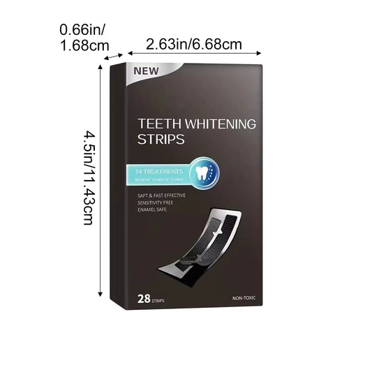 Tandenbleekstrips, 28 geactiveerde bleekstrips met bleekmiddelen