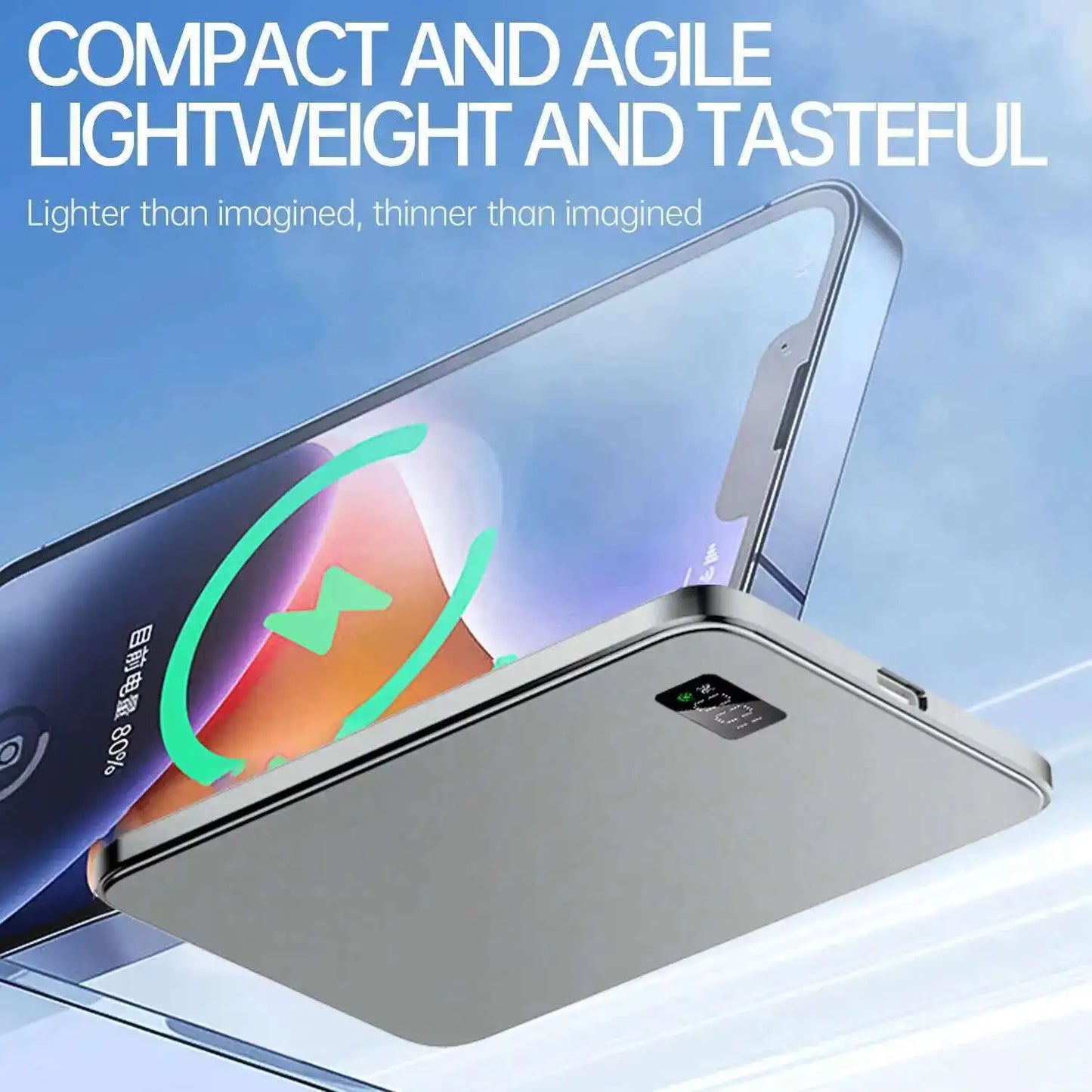 Xilecaly Ultra thin Alloy Powerbank Magnetic Power Bank