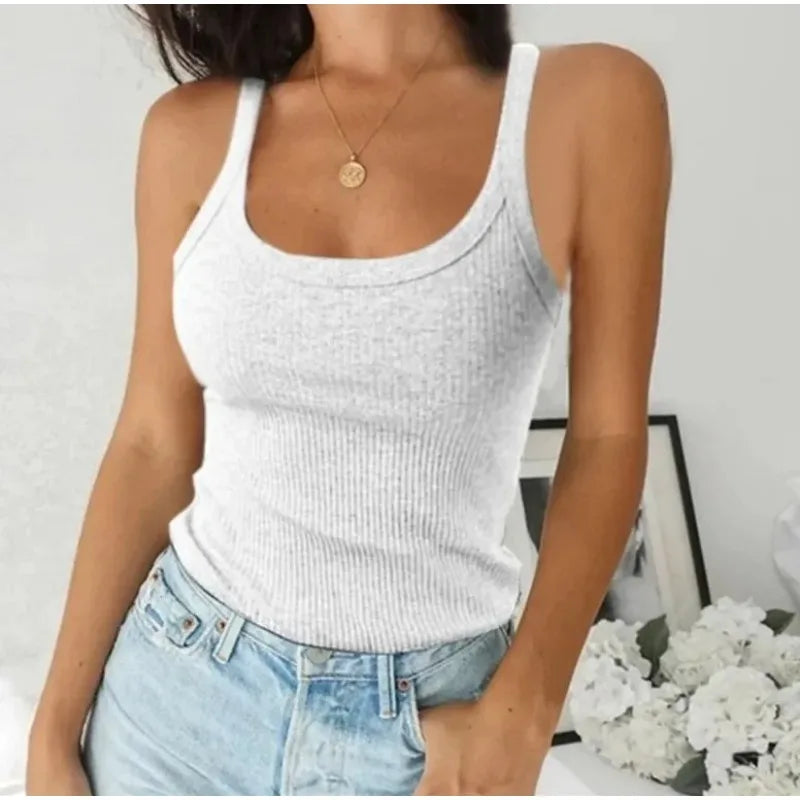 Sexy, veelzijdige ronde hals, effen top, T-shirt voor dames,