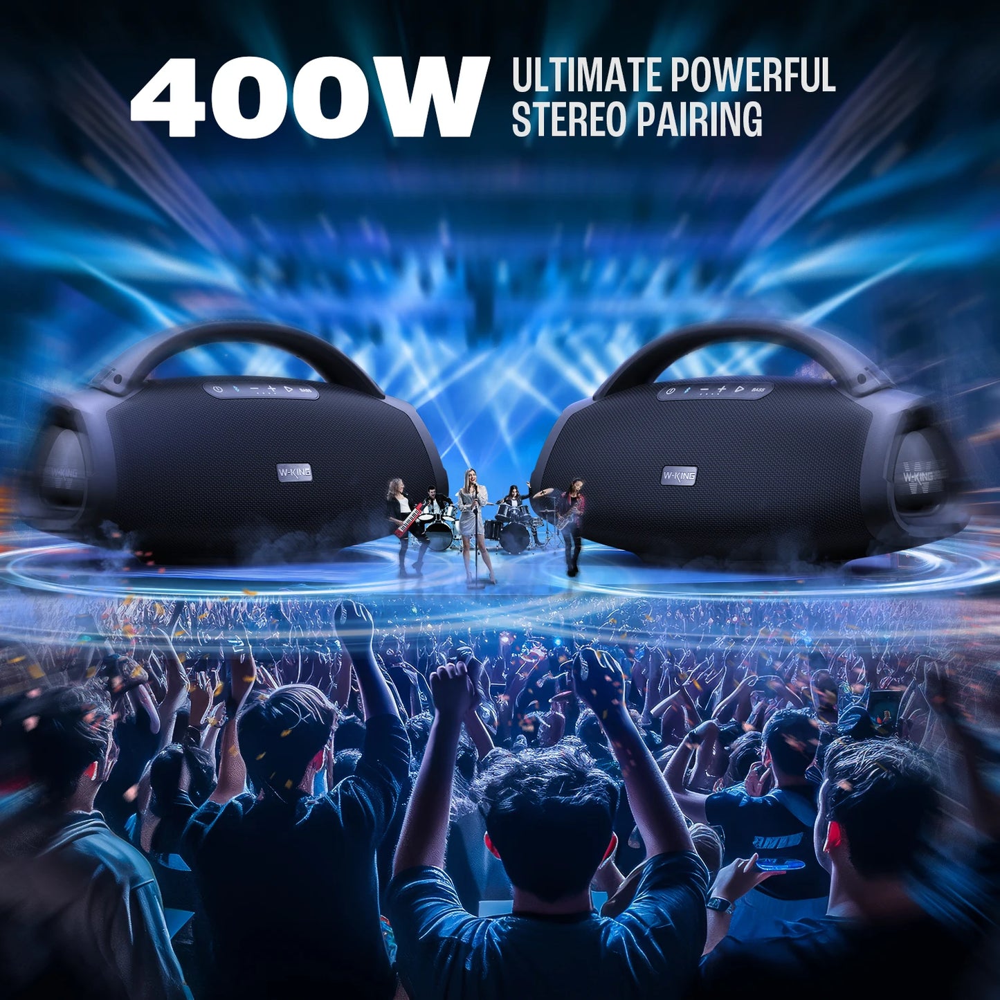W-KING 200W RMS Portable Bluetooth Speakers,