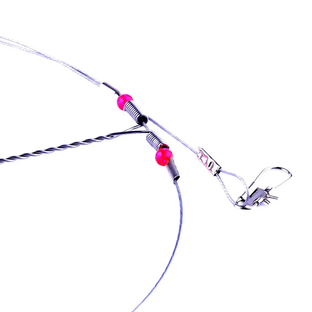 Stainless Steel Fishing Rigs Wire Leader Rope Line Swivel