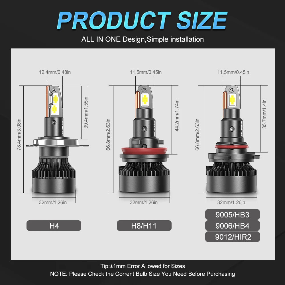 2x V3F Series H1 H4 H7 H8 H11
