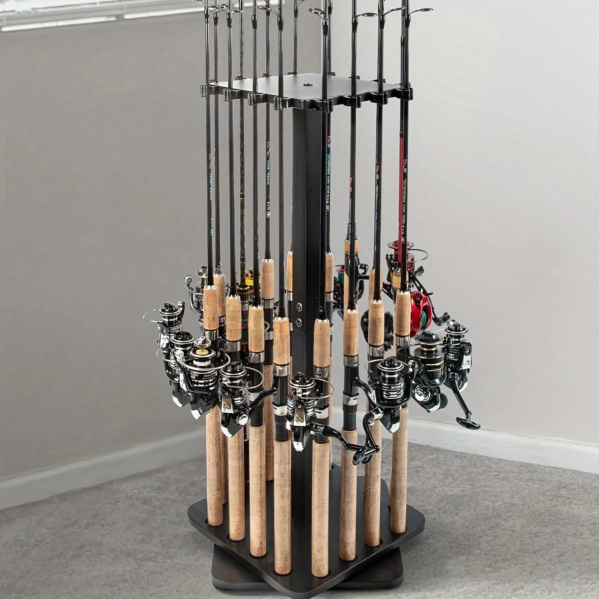 Fishing Rod Holders for Garage 360 Degree Rotating