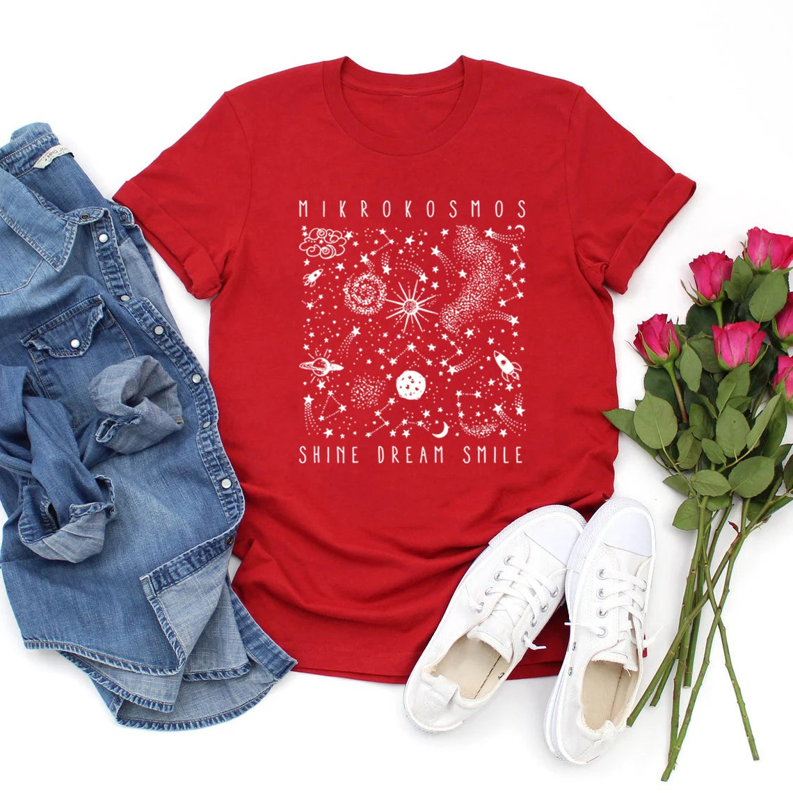 Mikrokosmos Graphic T Shirts Shine Dream Smile Tee Twinkling