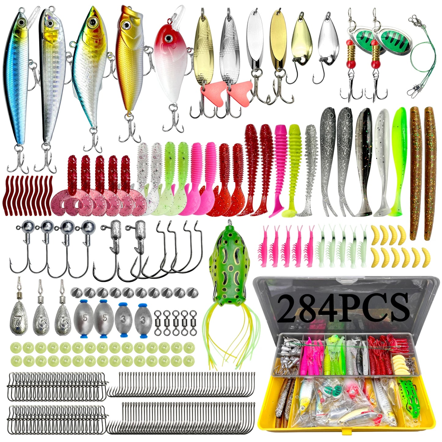 78/122/284pcs Fishing Lures Kit s