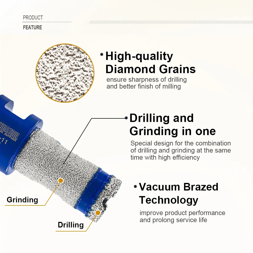 SHDIATOOL Diamond Drilling Finger Milling Bits Dia