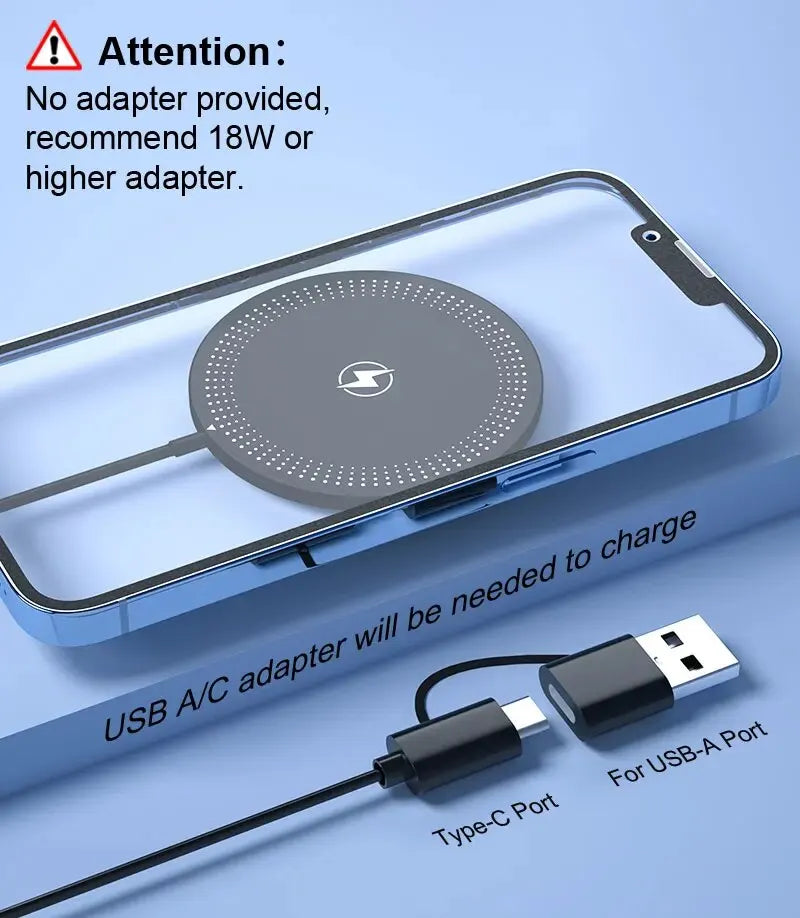 30W Magnetic Wireless Charger Pad Fast Charging