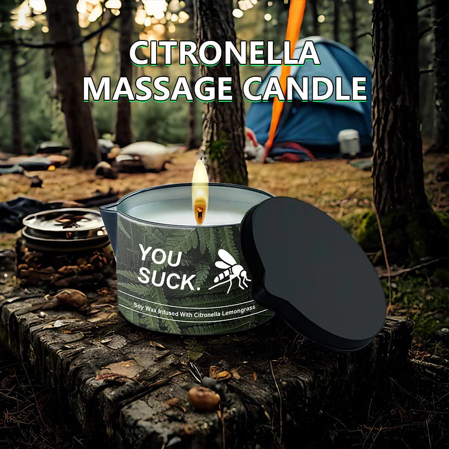 1pcs Citronella Scented Candle,Massage Oil Candle