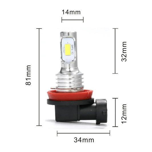 2Pcs H7 H4 Led Super Bright CSP Car Fog Light Bulbs