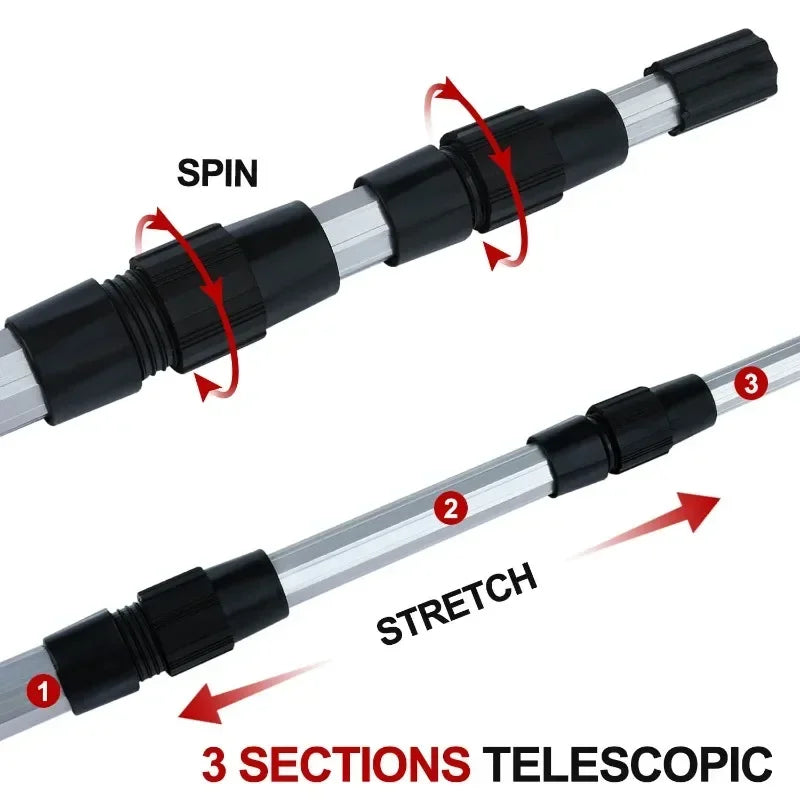 Fishing Net and Rod Set 1.5m/1.7m/2.1m Scalable