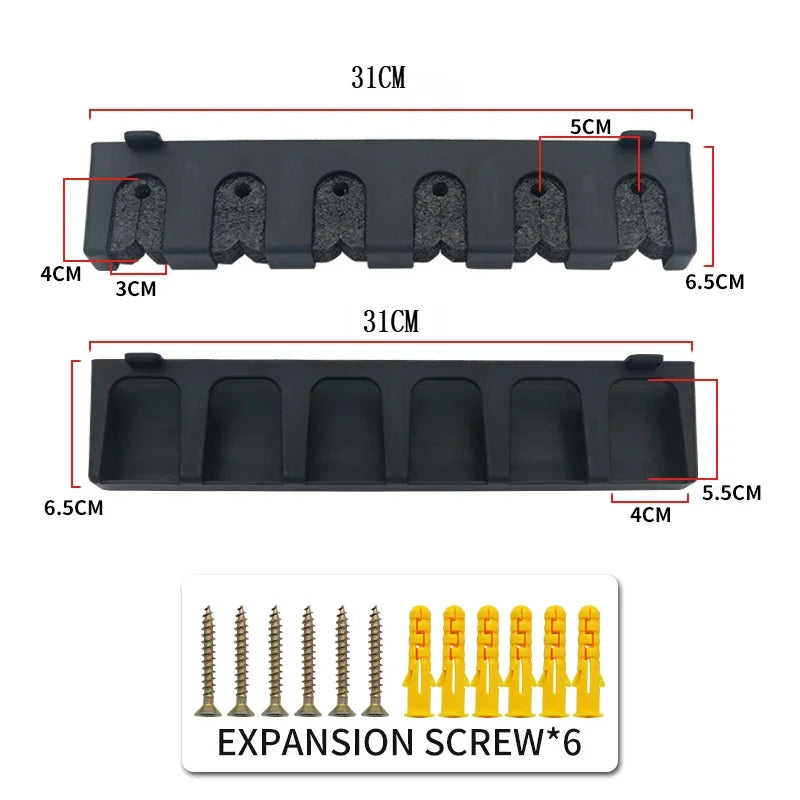 1Pcs Fishing Rod Storage Rack 6 Holes Wall-mounted