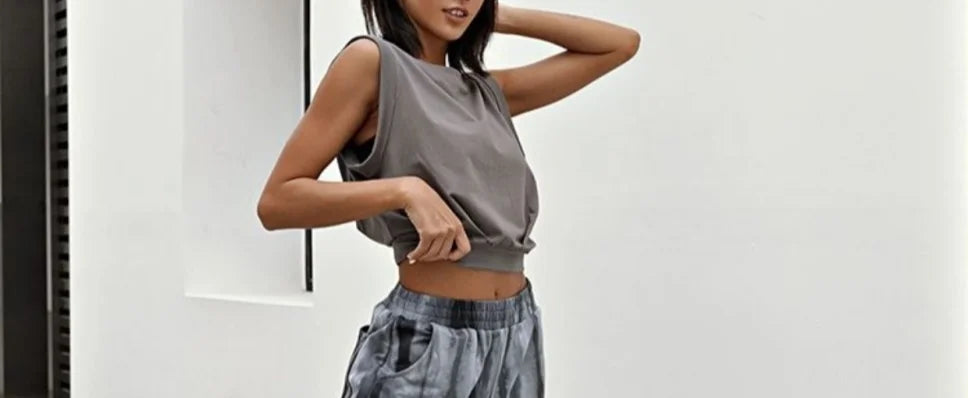 Sports sleeveless vest T-shirt women