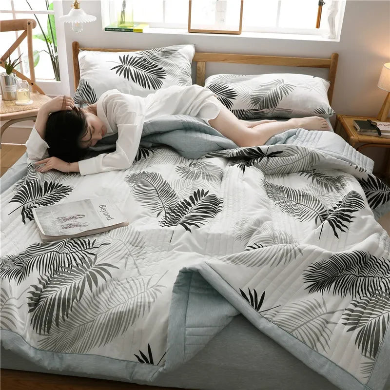 Duvet for Summer Double Bed Linen Quilted Bedspread 150X200