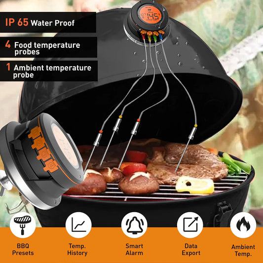 WENMEICE Wireless Bluetooth Meat BBQ Thermometer For Oven Grill Smoker