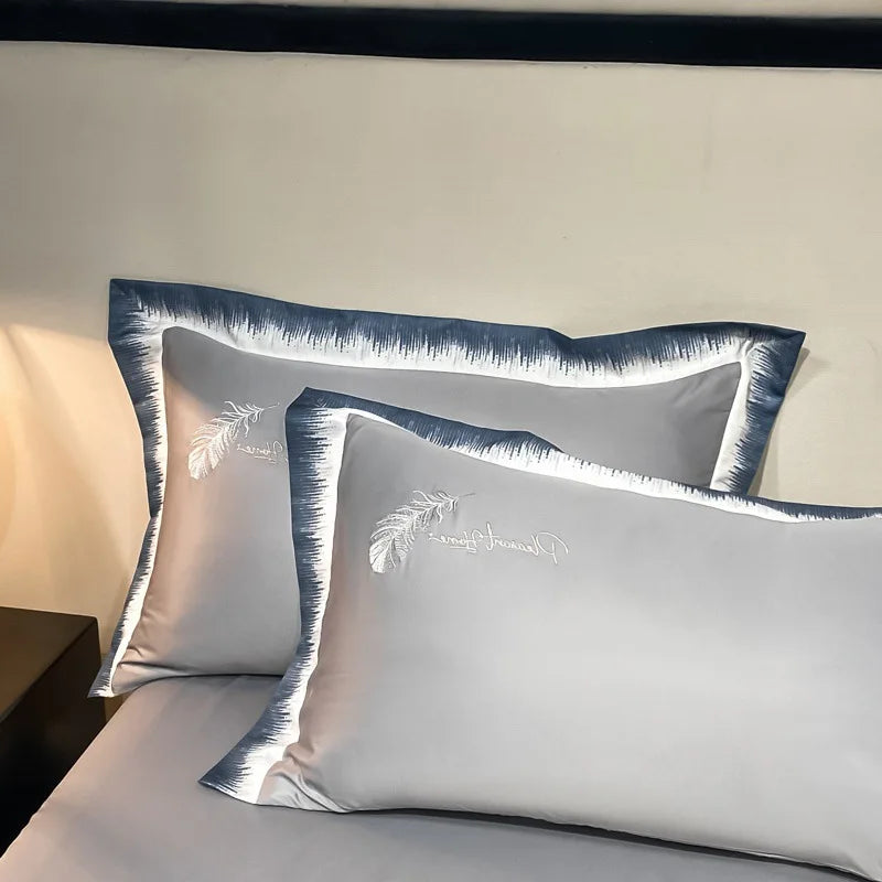 High-end Feather Embroidered Summer Blanket Comfortable