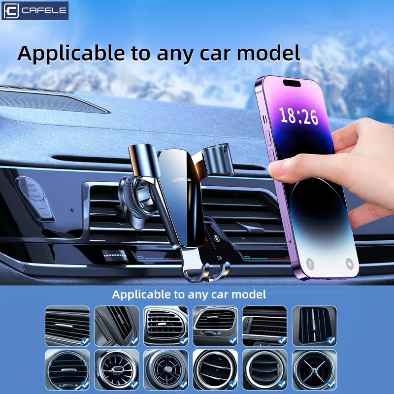 CAFELE Phone Holder in Car Mount for iphone 16 15 14 13 12