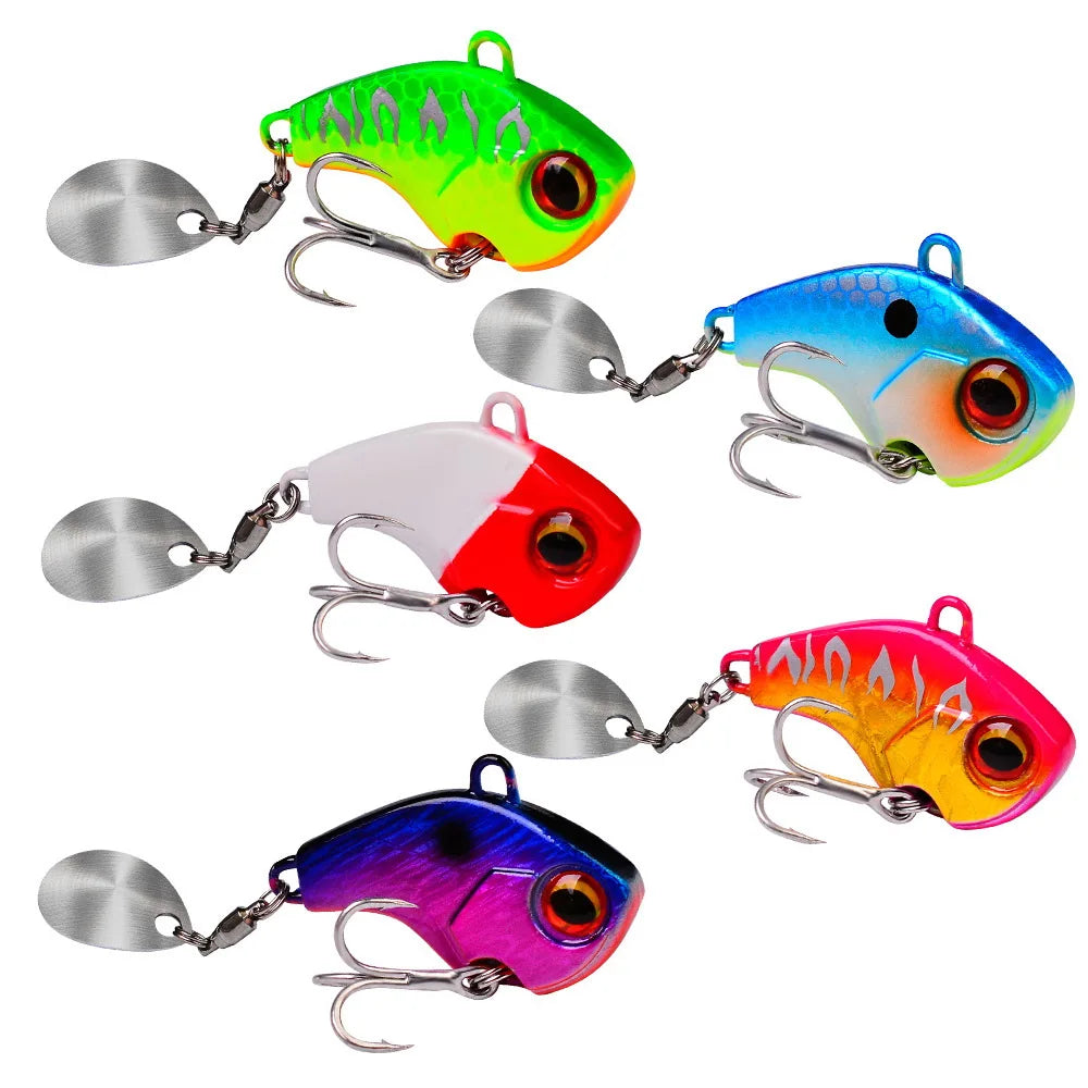Fishing Lures Wobble Rotating Metal Vib Vibration