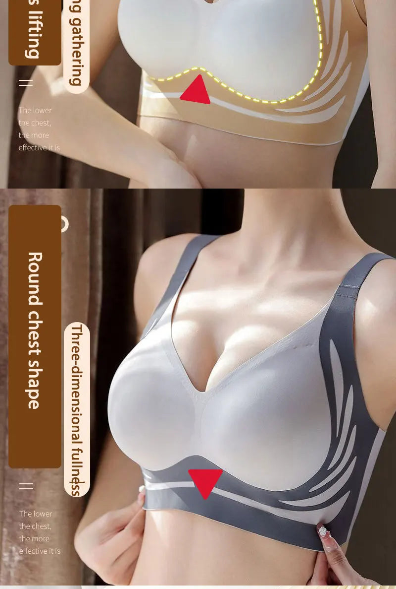 FINETOO Super Gather Draadloze Push-up BH Voor Dames