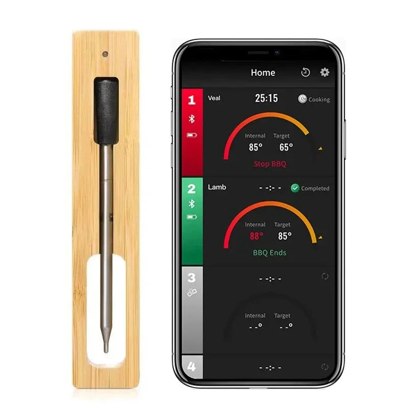 Smart Wireless Meat Food Thermometer Kitchen Cooking Tool Oven Grill BBQ